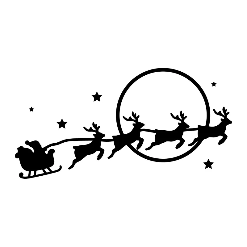 Santa and Reindeer Moon