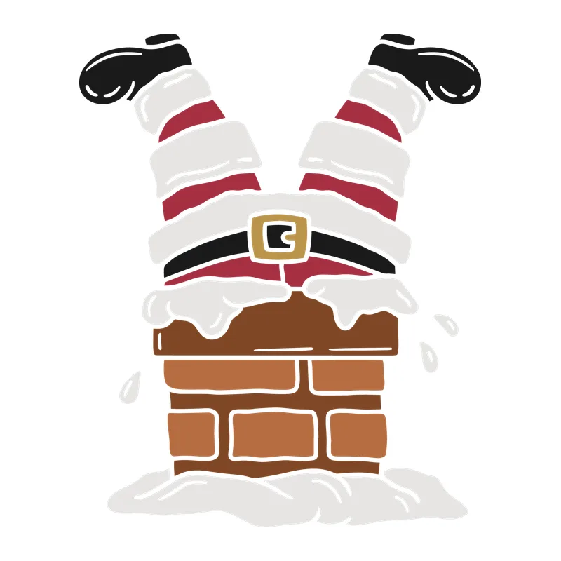 Santa Stuck in a Chimney