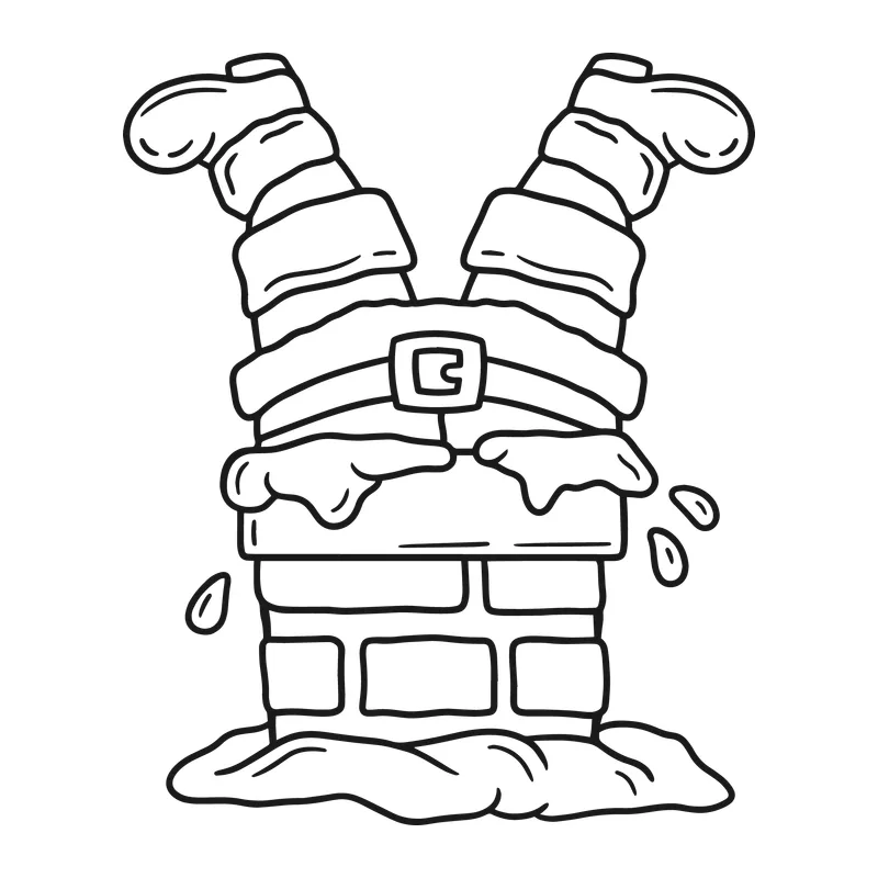 Santa Stuck in a Chimney