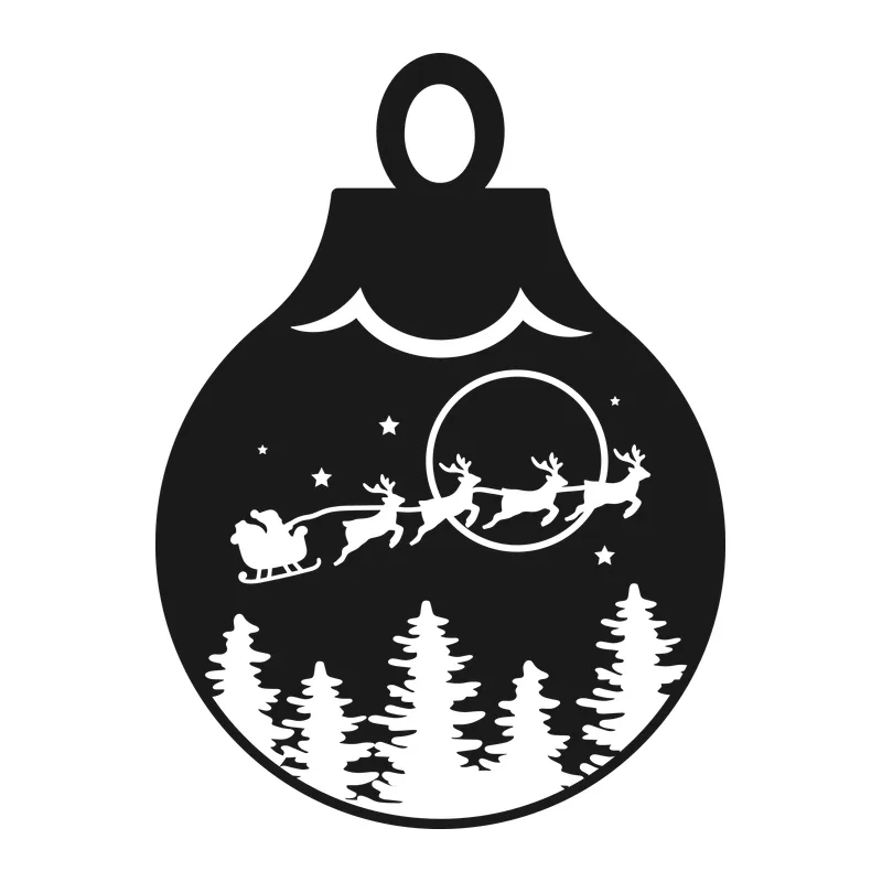 Santa Sleigh Christmas Ornament