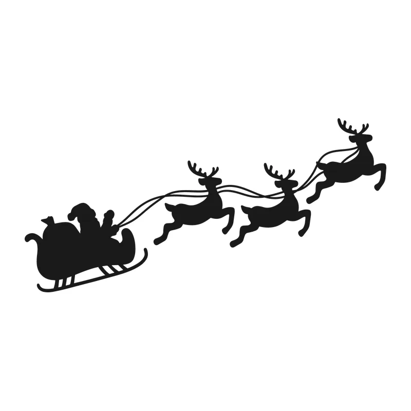 Santa Sleigh Silhouette