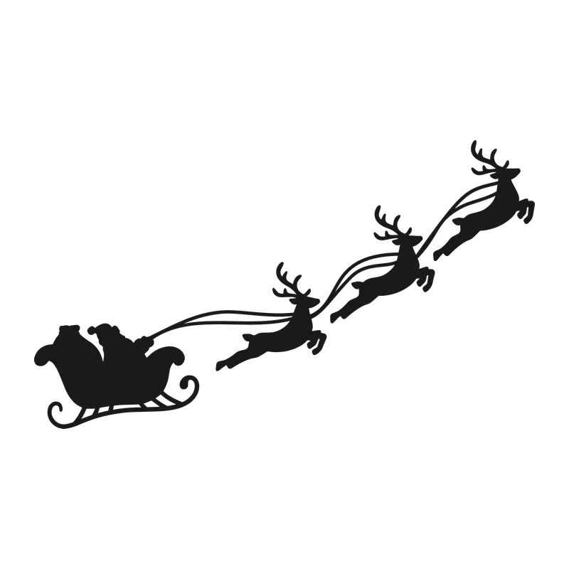 Santa Sleigh Silhouette