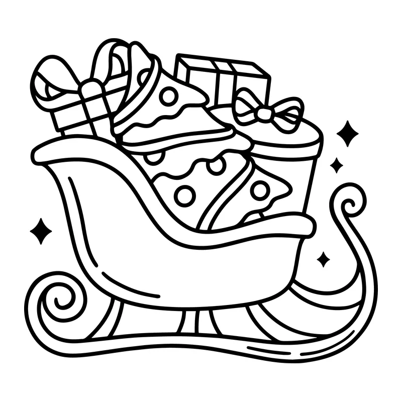 Santa's Sleigh Full of Gifts