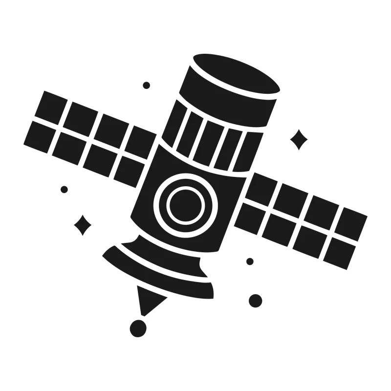 Orbiting Space Satellite