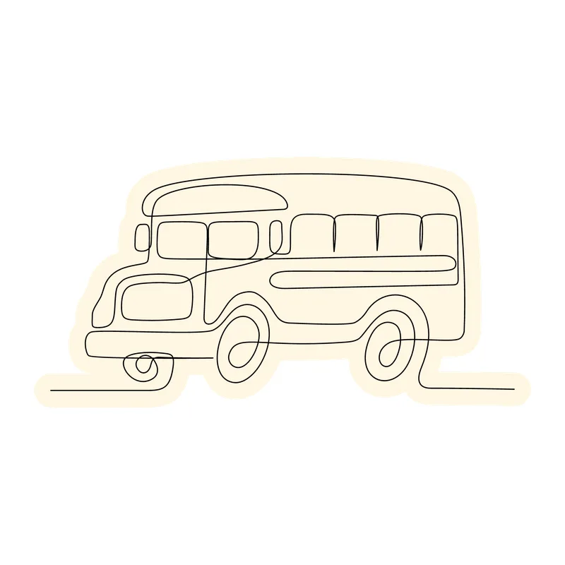 Single Line School Bus