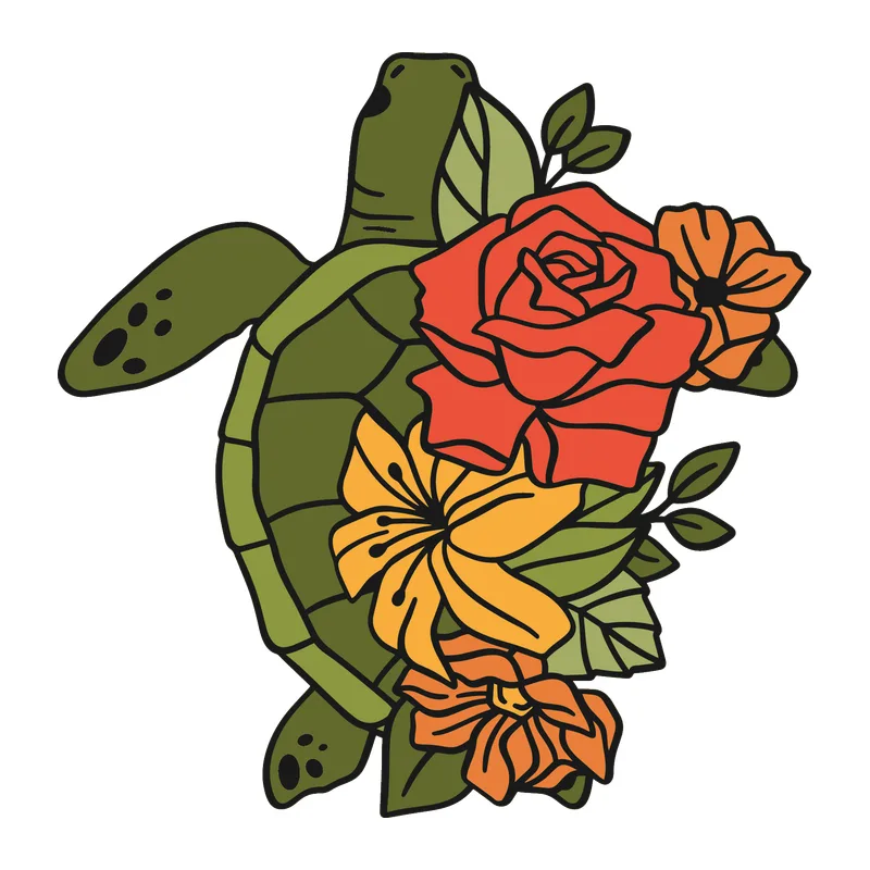 Floral Sea Turtle