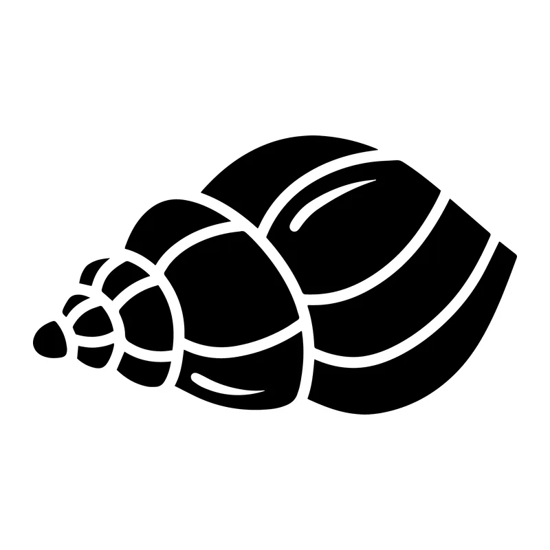 Spiral Seashell Silhouette