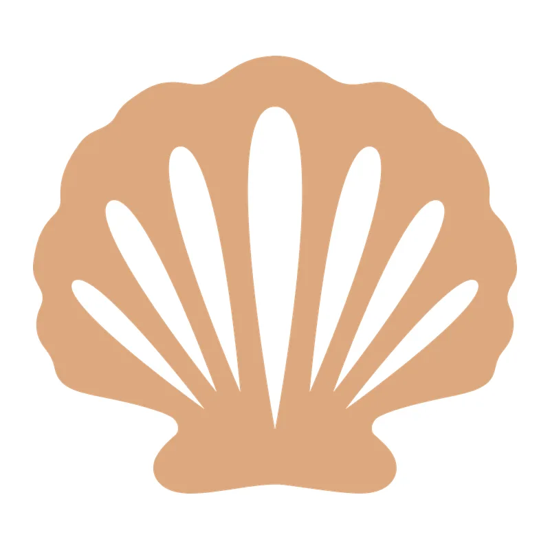 Scallop Seashell Silhouette