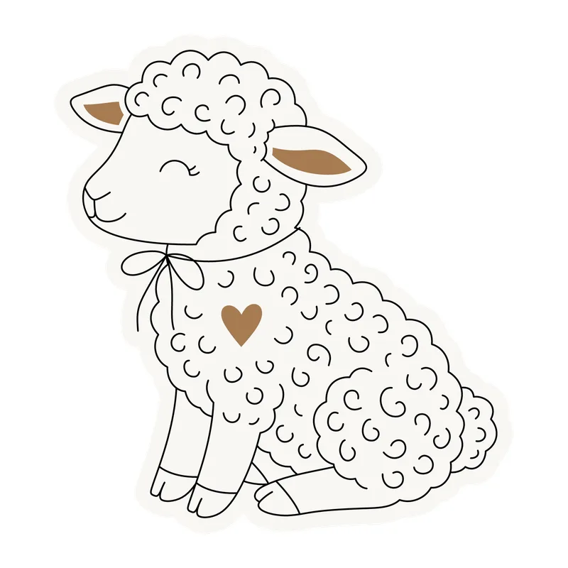 Sweet Sitting Lamb