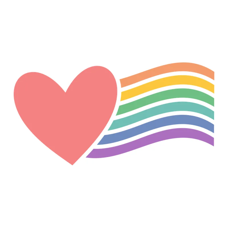 Rainbow Shooting Heart