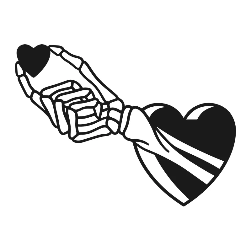 Skeleton Hand Holding a Heart