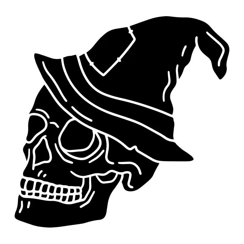 Skull in Witch Hat