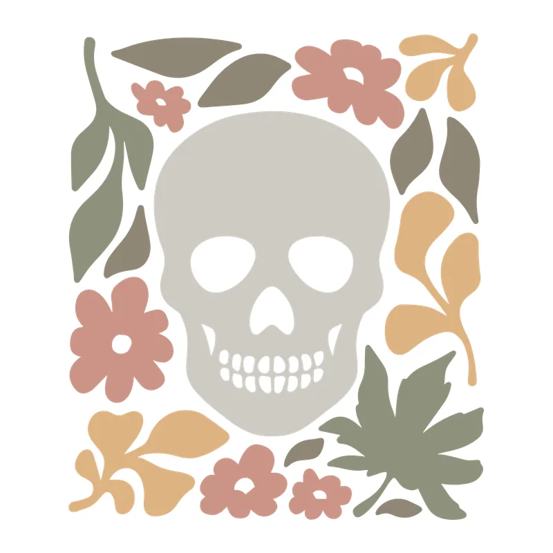 Floral Skull Frame