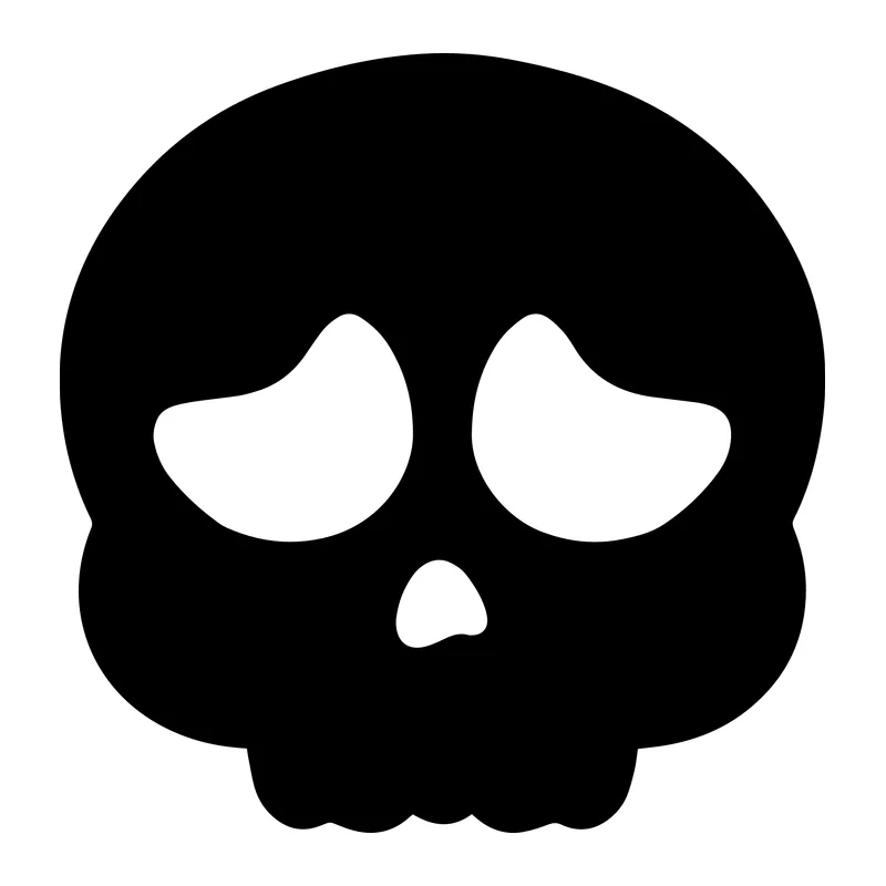 Sad Skull Head