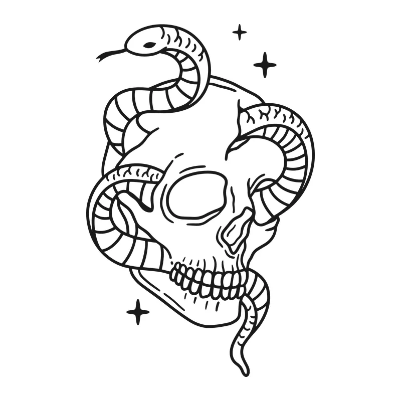 Snake and Skull