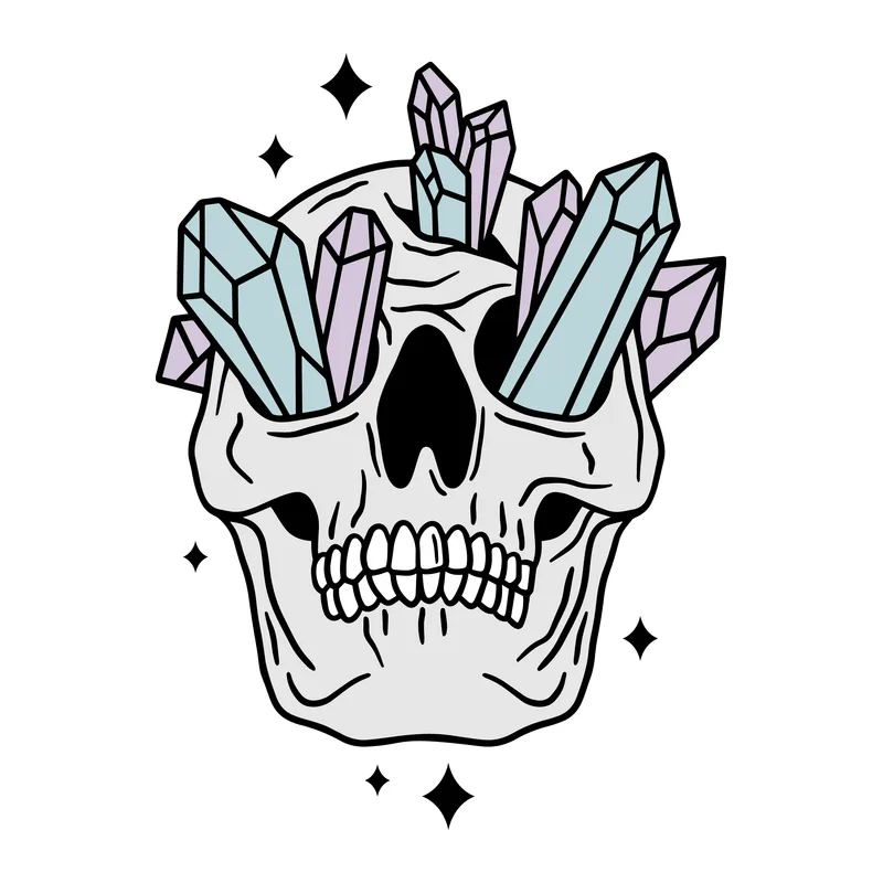 Skull With Crystals