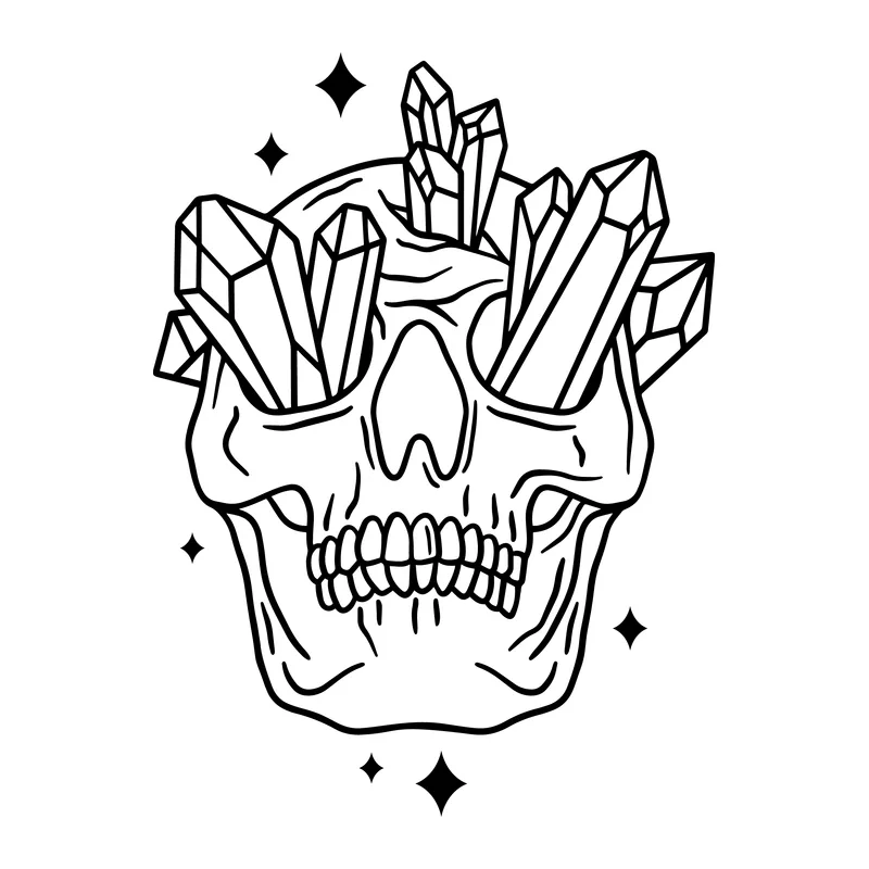 Crystal Skull With Sparkles