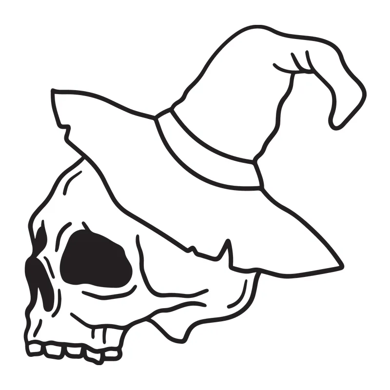 Skull in Witch Hat