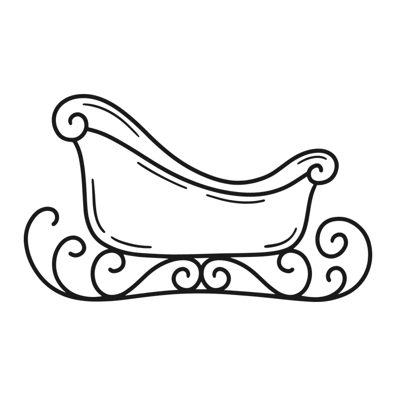 Scrolled Christmas Sleigh
