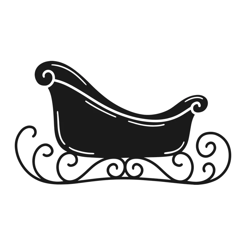 Scrolled Santa Sleigh