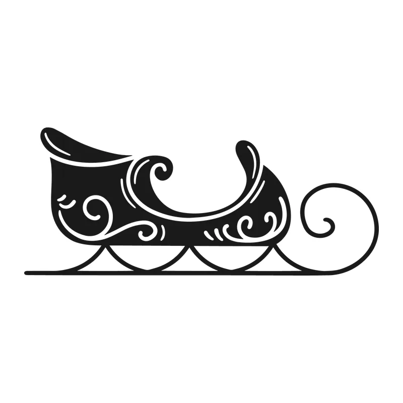 Swirled Christmas Sleigh