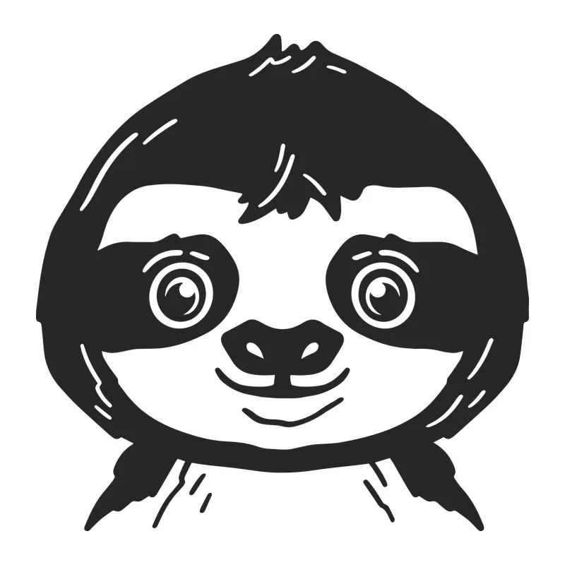 Smiling Sloth Face