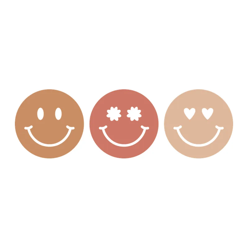 Retro Boho Smiley Faces