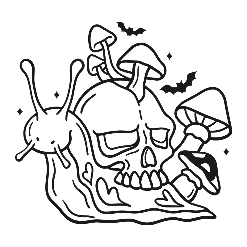 Skull Shell Mushroom Snail