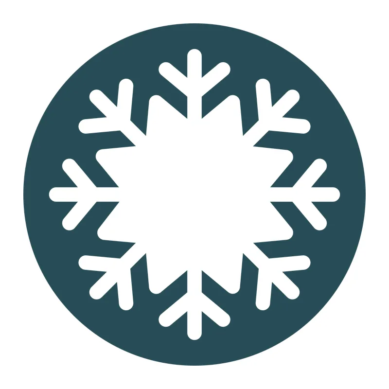 Snowflake Circle Badge