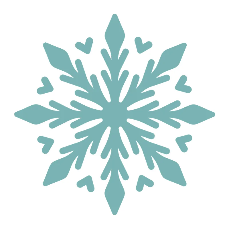 Snowflake With Hearts