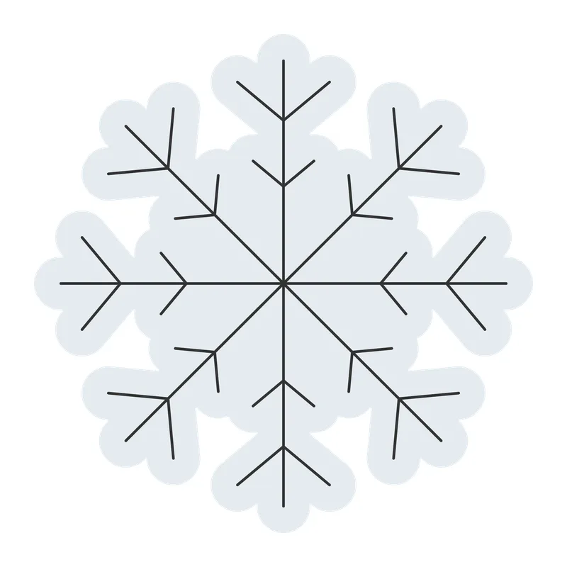 Chunky Six-Point Snowflake