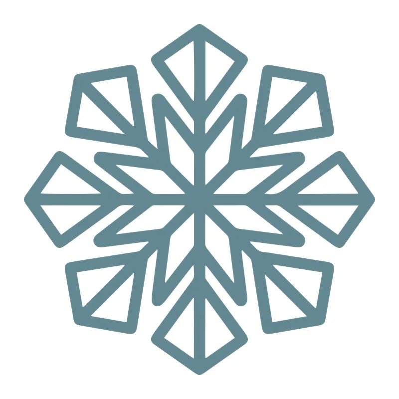 Geometric Outline Snowflake