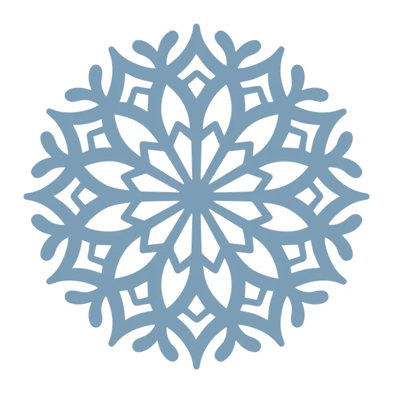 Ornate Blue Snowflake