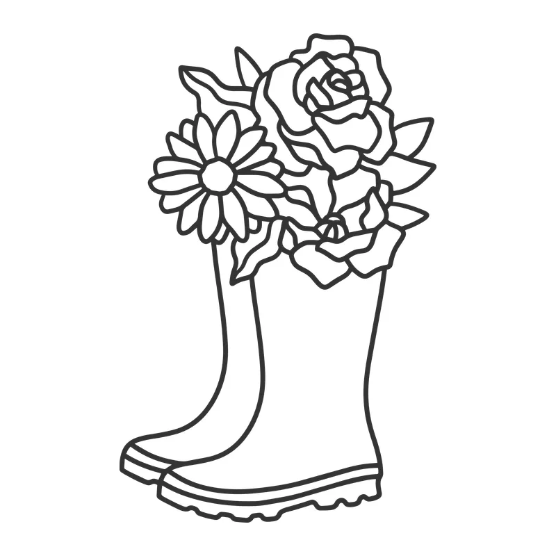 Spring Rain Boots Bouquet