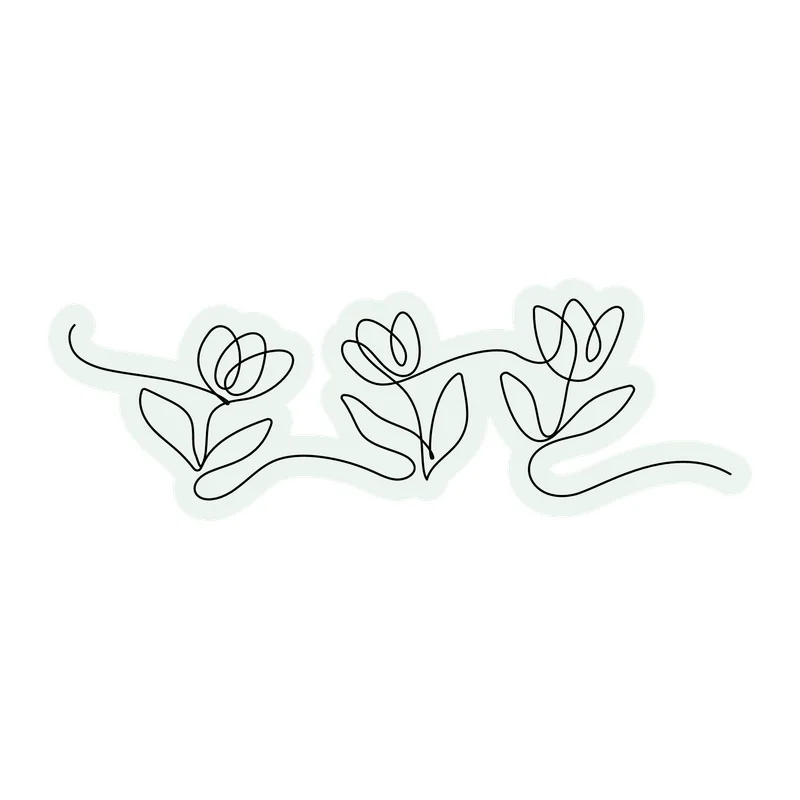 Single Line Tulip Trio