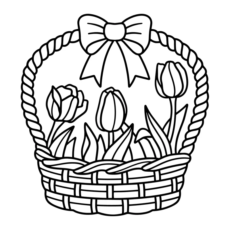 Spring Tulip Basket
