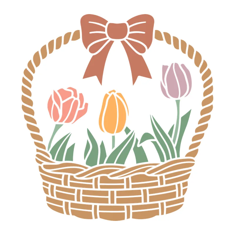 Spring Tulip Basket