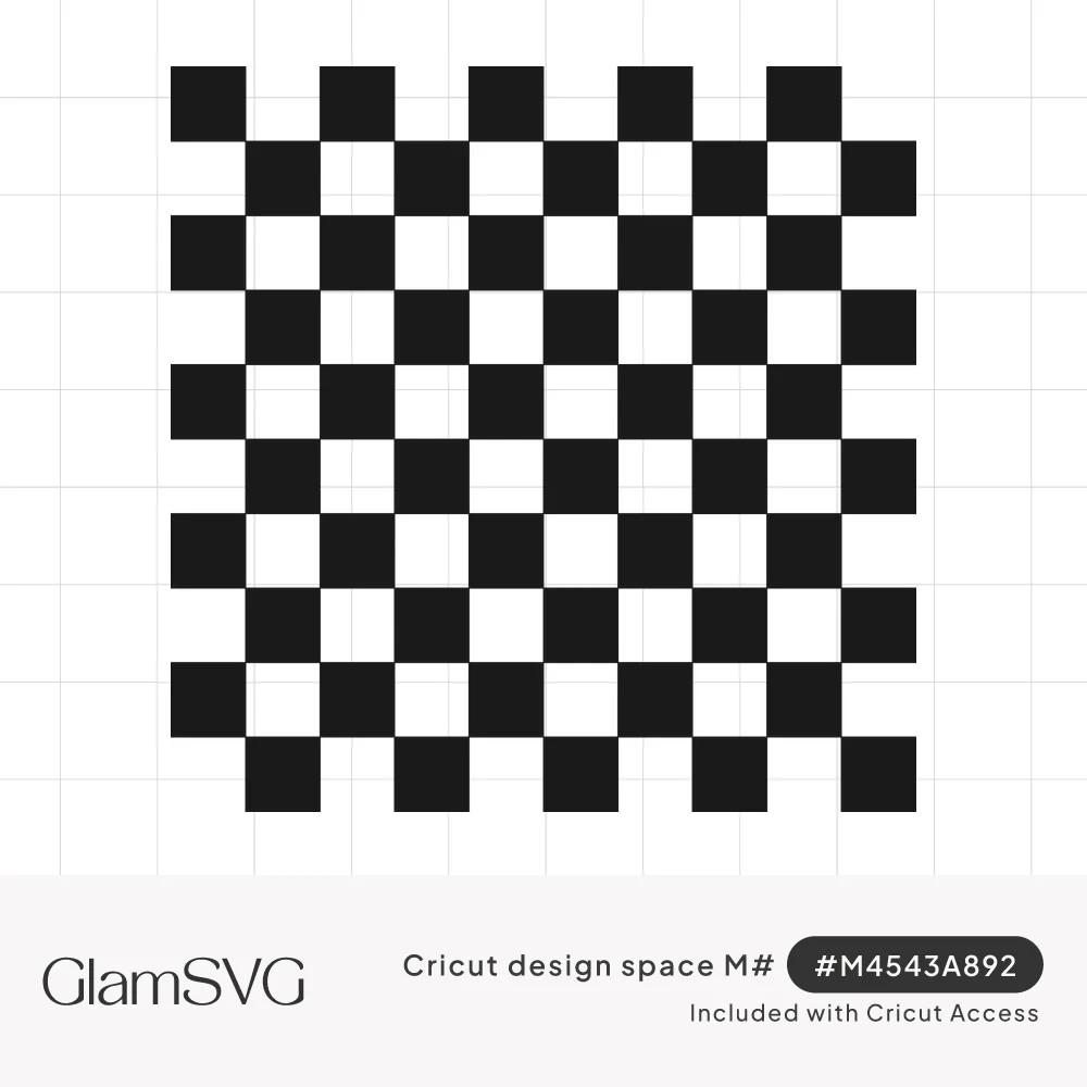 Black and white checkerboard pattern of alternating square tiles arranged in an even grid