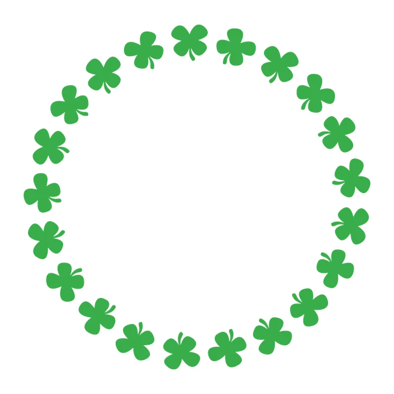 St. Patrick's Day Shamrock Circle Frame