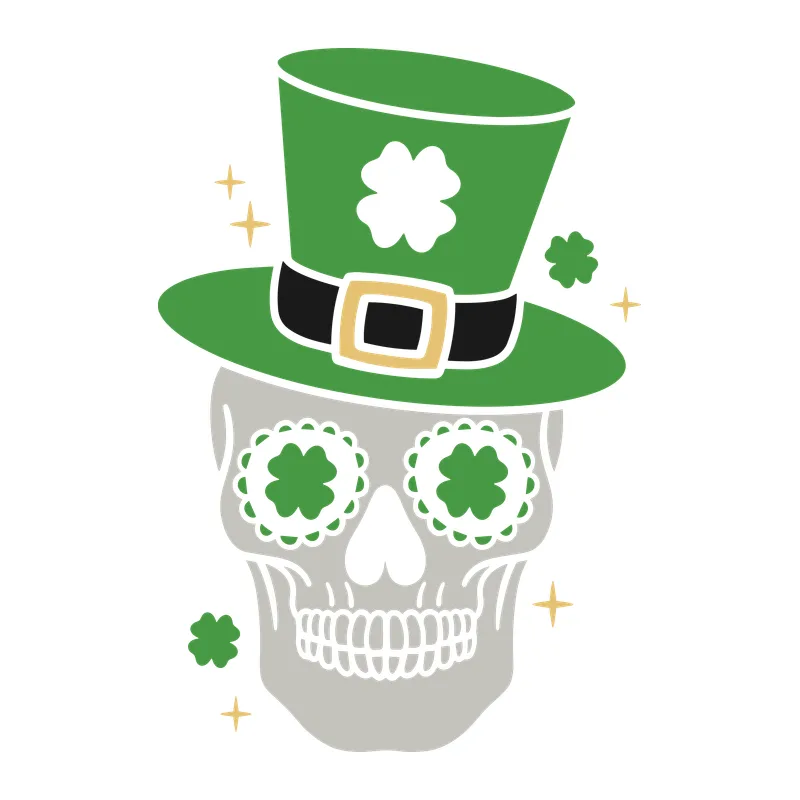 St. Patrick's Day Sugar Skull
