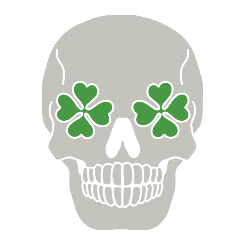 St. Patrick's Day Skull Face