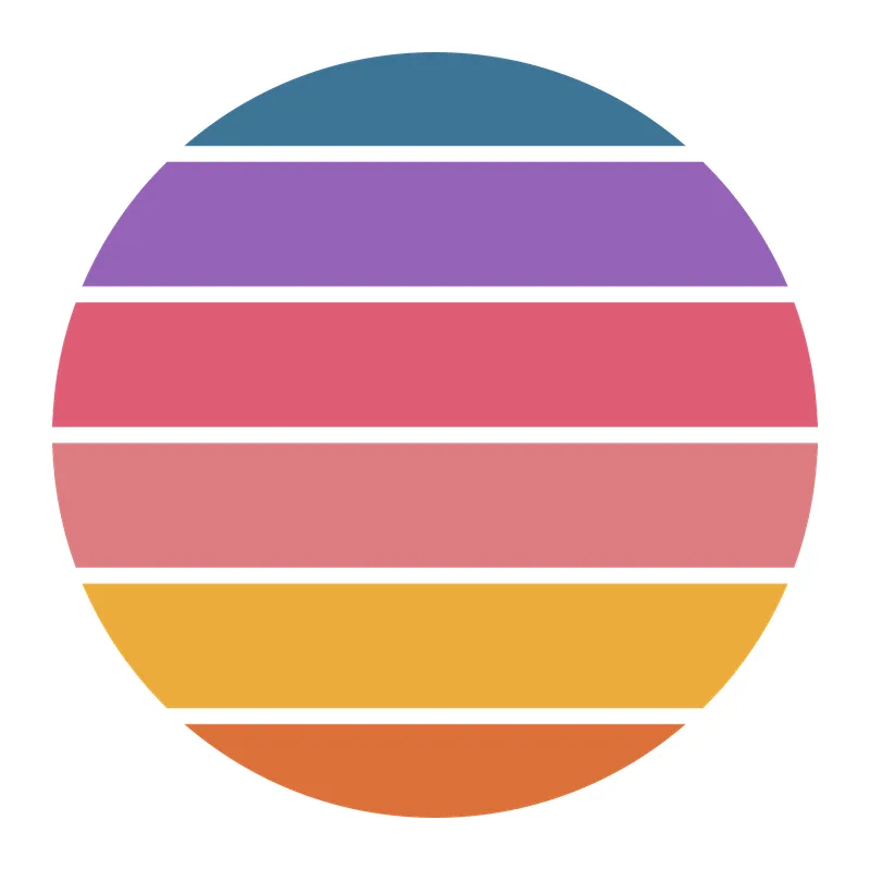 Retro Striped Circle