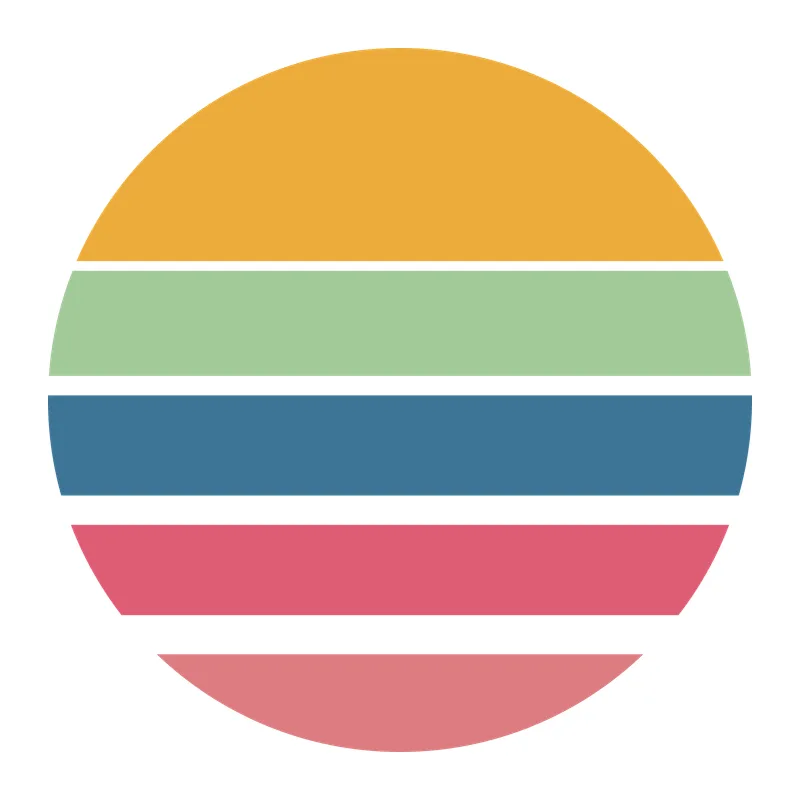 Striped Sunset Circle