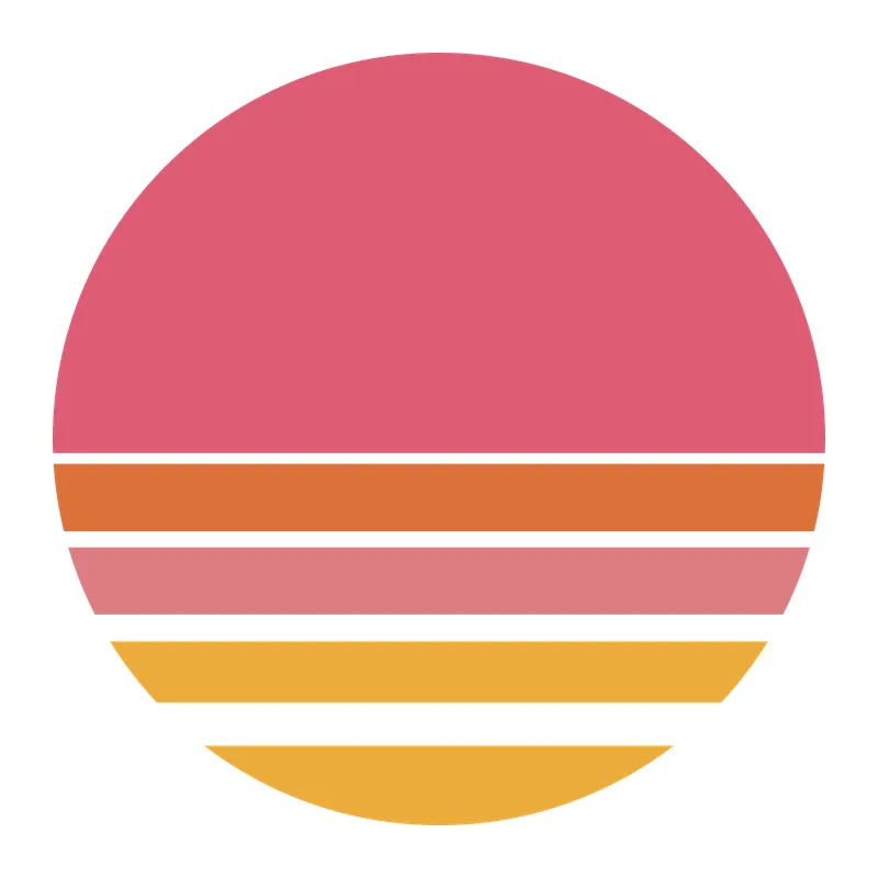 Retro Sunset Circle