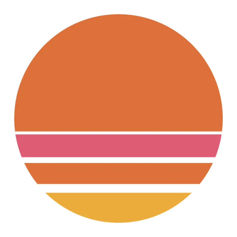 Retro Striped Sun