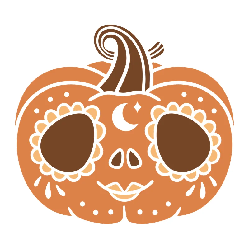 Sugar Skull Pumpkin