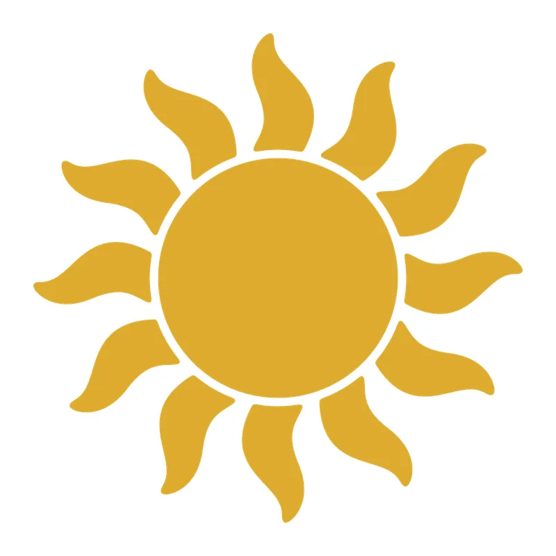 Golden Wavy Sun