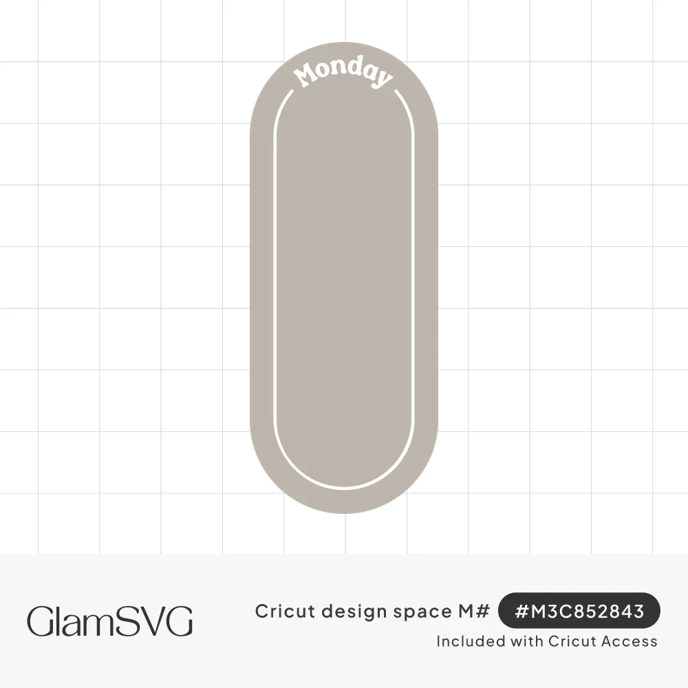 Tall sage green rounded oval label with a thin white inner border and the word Sunday arched across the top
