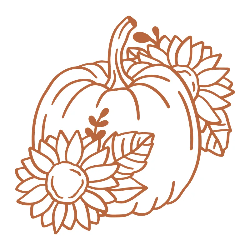 Sunflowers and Pumpkin