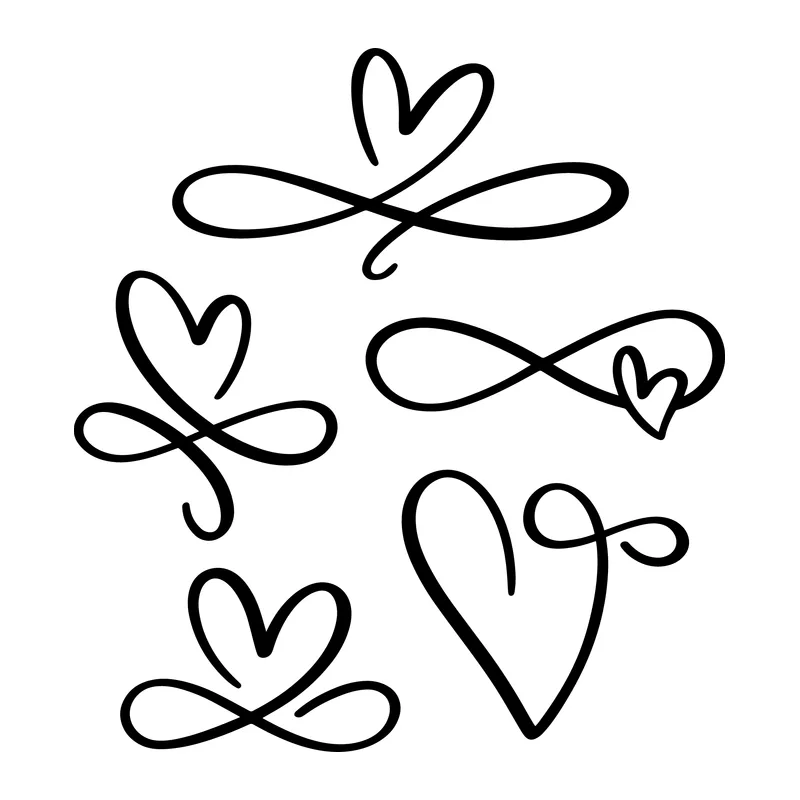 Swirl Infinity Hearts